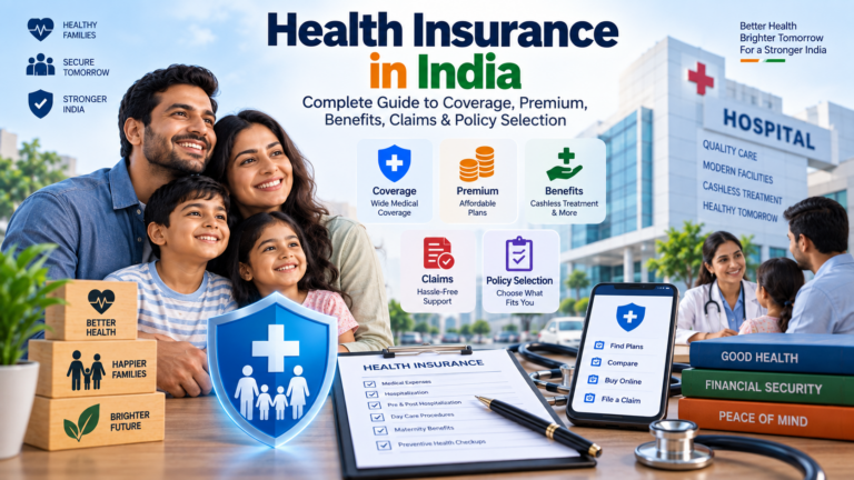 Health Insurance in India Complete Guide to Coverage, Premium, Benefits, Claims & Policy Selection