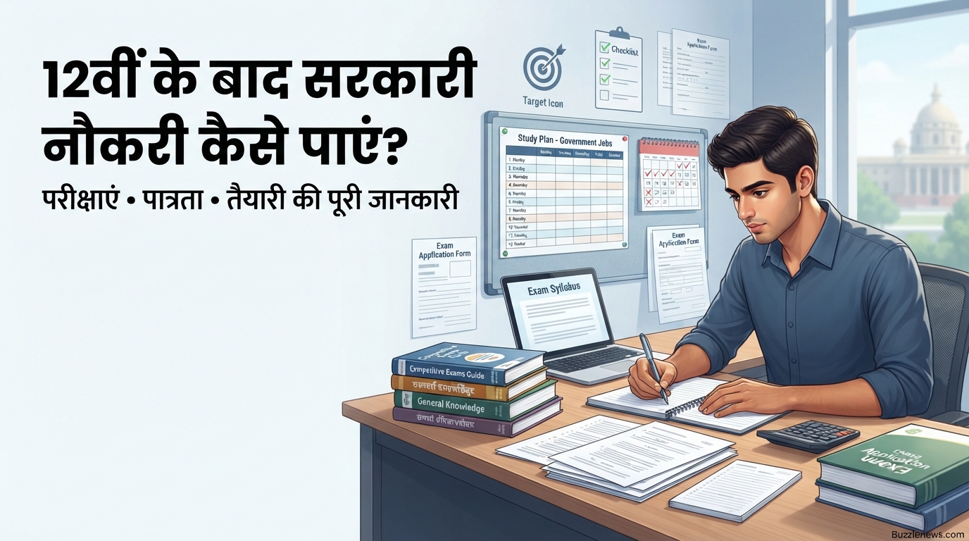 12वीं के बाद सरकारी नौकरी कैसे पाएं परीक्षाएं, पात्रता और तैयारी की पूरी जानकारी